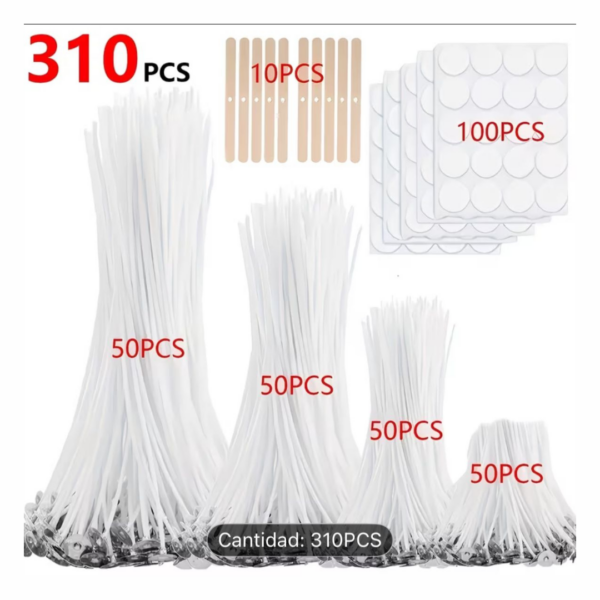 Kit pábilos/adhesivos/chapas/portapábilos