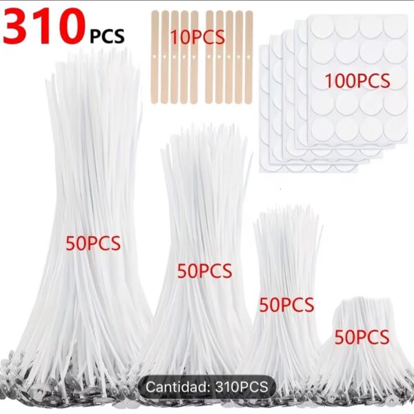 Kit pábilos/adhesivos/chapas/portapábilos